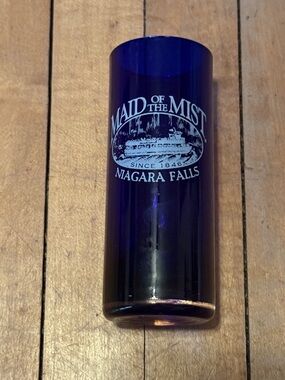Niagara Falls  Maid of the Mist Blue Glass Bottle